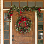Load image into Gallery viewer, Clovi Brad Schmidt Winter Holly &amp; Berries Christmas Garland, 6’, LED Lights
