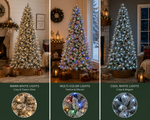 Load image into Gallery viewer, 7.5ft Lighted Snowfall Scotch Pine Tree (11 Lighting Functions)

